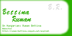 bettina ruman business card